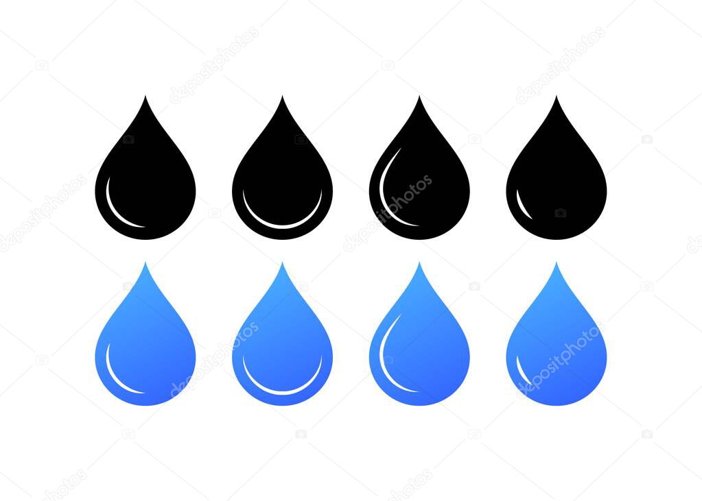 Drop icons. Different styles, set of water drop icons. Vector icons