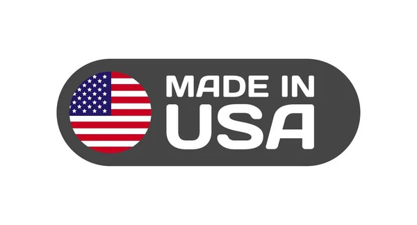 Amerikan bayrağında yapıldı. Tasarım için Birleşik Devletler çıkartması. İzole edilmiş bir ikon. Vektör simgesi