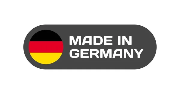 Made Germany National Flag Made Germany Sticker Design Made Isolated — Stock Vector