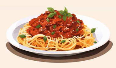 Bolonez vektörü minimalistik izole edilmiş çizim