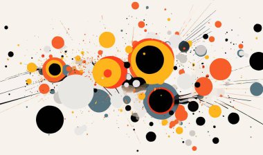 soyut çağdaş sıçrama tasarımı tasarımı, yuvarlak şekiller karalama şekilleri vektör illüstrasyonu