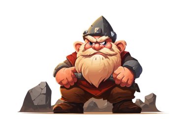 izole edilmiş arkaplan illüstrasyonunda cüce izole vektör biçimi