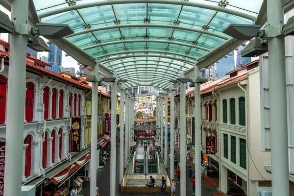 Calle Pagoda Con Varias Tiendas Restaurantes Chinatown Singapur Tomada Octubre — Foto de Stock