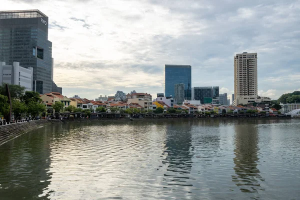 Boot Quay Gebied Langs Singapore River View Beroemd Gebied Voor — Stockfoto