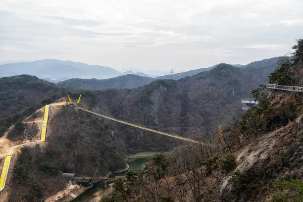 Γέφυρα Sogeumsan Ulleong Στο Wonju Της Νότιας Κορέας Εμφανίστηκε Από — Φωτογραφία Αρχείου