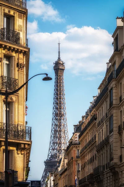 Torre Eiffel Vista Avenida Kleber Paris França Tomado Durante Verão — Fotografia de Stock