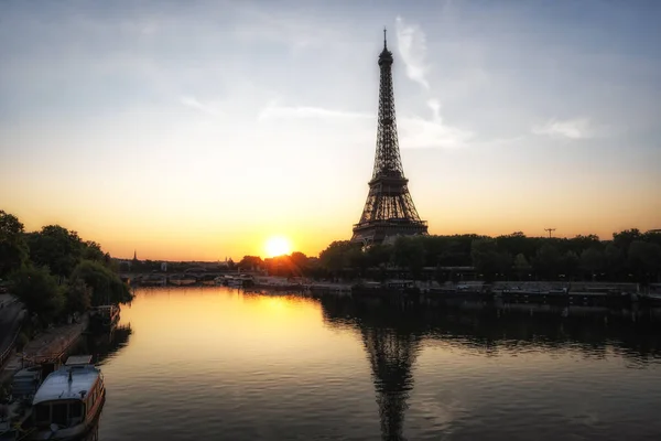 Eiffeltoren Bij Het Uitzicht Seine Parijs Frankrijk Beroemde Bezienswaardigheid Parijs — Stockfoto