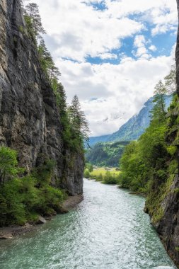 River water in front of aare gorge in Switzerland. clipart