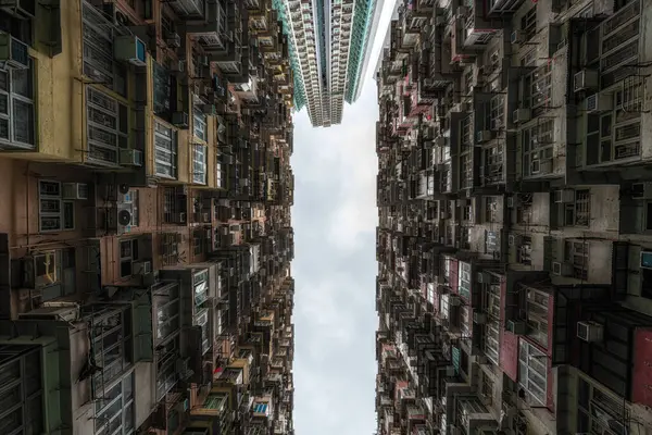 Stock image Hong Kong Yick Cheong Monster Building taken in September 9 2024. Famous building where they filmed Transformers.