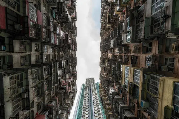 stock image Hong Kong Yick Cheong Monster Building taken in September 9 2024. Famous building where they filmed Transformers.