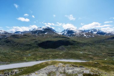 Ovre Oscarshaug Sognefjellet Dağı manzarası. Norveç 'in 55..