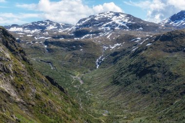 Ovre Oscarshaug Sognefjellet Dağı manzarası. Norveç 'in 55..