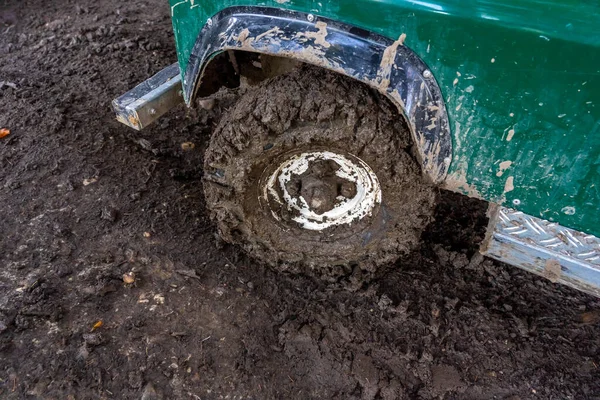 Close Wheel Mud Extreme Form Entertainment Children High Quality Photo — Stock Photo, Image