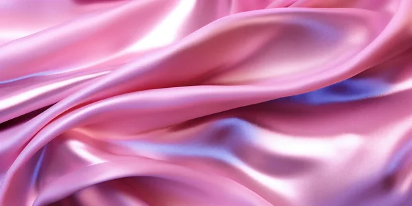 Rózsaszín Selyem Csillogás Luxus Szövet Háttér Makró Közelről Másolás Helyet — Stock Fotó