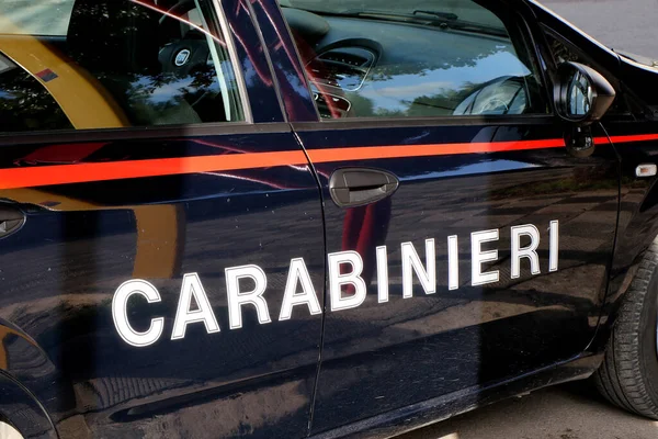 Lado Carro Italiano Carabinieri Puglia Itália Foto Alta Qualidade — Fotografia de Stock