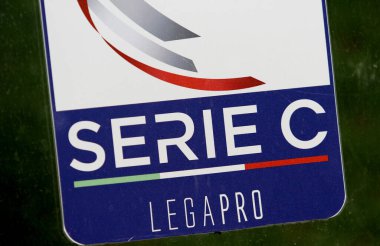İtalyan Serie C İtalyan futbolunun Lega Pro logosunun yakın çekimi. Yüksek kalite fotoğraf