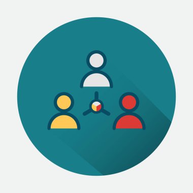 İnsanlar gölge ile ikon bağlantısı kurar. Stok vektör illüstrasyonu izole edildi.