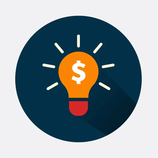 Idea Bulb Dollar Sign Vector Icon Money Creative Symbol Modern — Stock Vector