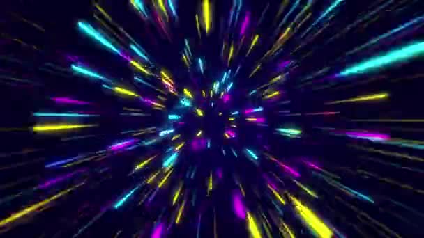 Φουτουριστικό Ρετρό Φως Έκρηξη Animation Εφέ Κίνησης Φόντου — Αρχείο Βίντεο