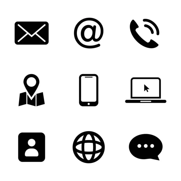 Contact Flat Icon Solid Style Isolated Easy Change Color Size — Stockový vektor