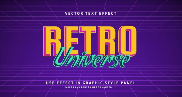Szerkeszthető Retro Grafikai Stílus Tipográfiához — Stock Vector