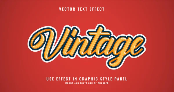 Szerkeszthető Grafikus Stílus Szövegeffektus Vintage Stílus — Stock Vector