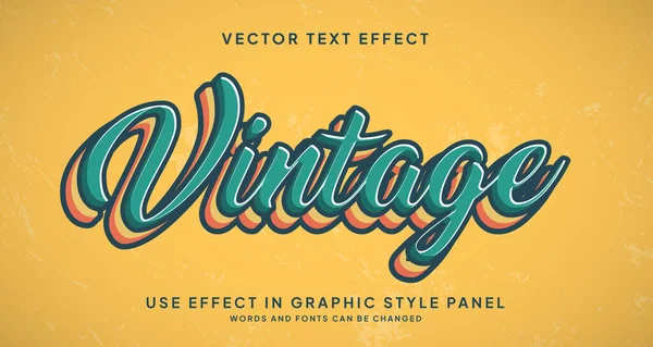 Editierbarer Grafikstil Für Texteffekte Vintage Stil — Stockvektor