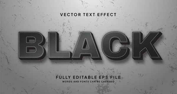 Szerkeszthető Fekete Szöveges Hatás Szürke Háttérrel — Stock Vector