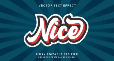 Editable text style effect - Nice Retro text style theme. clipart