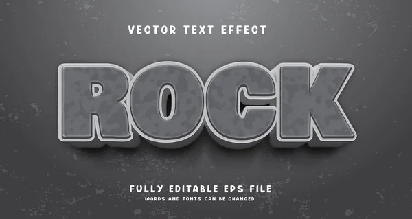 Redigerbar Text Stil Effekt Sten Text Stil Tema — Stock vektor
