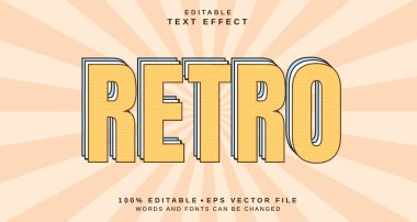 Düzenlenebilir Metin Efekti Modern Retro Biçimi