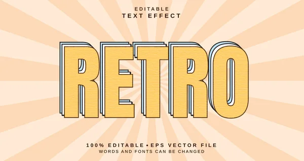 Editable Text Effect Modern Retro Style — Stock Vector