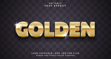 Düzenlenebilir metin biçimi efekti - Altın metin biçimi teması.