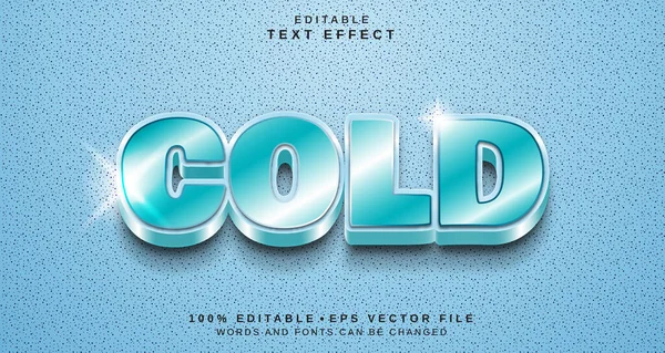 Επεξεργασία Εφέ Στυλ Κειμένου Cold Text Style Theme — Διανυσματικό Αρχείο