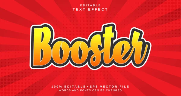 Editierbarer Text Stileffekt Booster Text Stilthema — Stockvektor