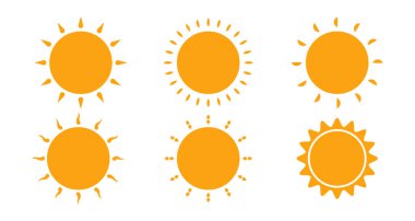 Sun Set Vector illustration with orange color