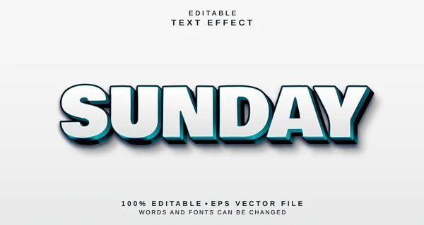 Editable text style effect - Sunday text style theme.