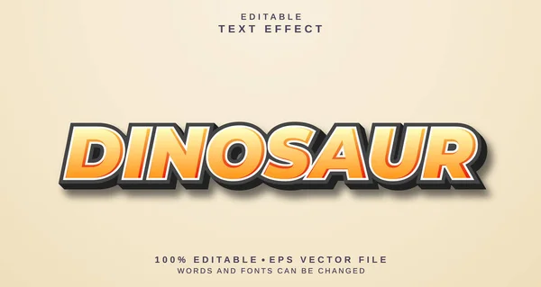 Editierbarer Text Stil Effekt Dinosaurier Text Stil Thema — Stockfoto