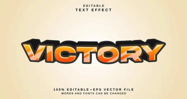 Redigerbar Text Stil Effekt Victory Text Stil Tema — Stockfoto