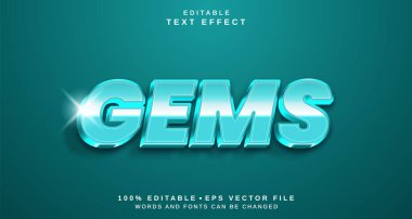 Düzenlenebilir metin biçimi efekti - Gems metin biçimi teması.