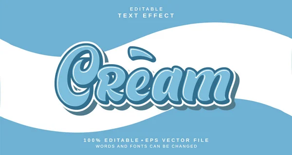 Editable text style effect - Cream text style theme.