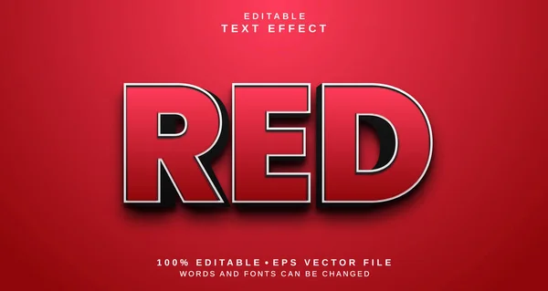 Redigerbar Text Stil Effekt Röd Text Stil Tema — Stockfoto