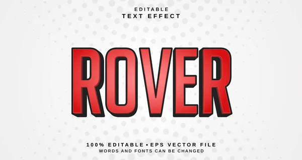 Edytowalny Efekt Stylu Tekstowego Temat Stylu Rover — Zdjęcie stockowe
