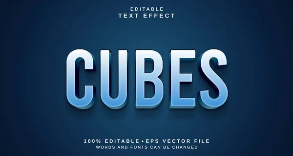 Redigerbar Text Stil Effekt Cubes Text Stil Tema — Stockfoto