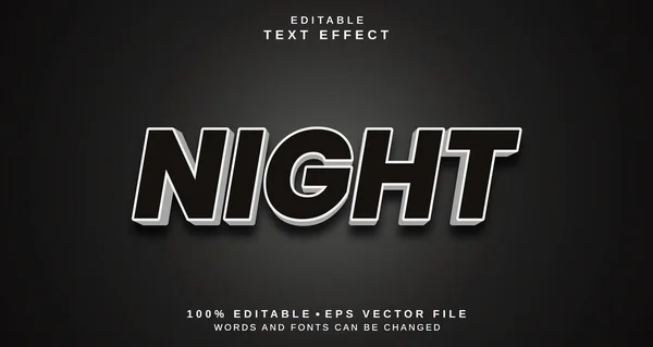 Editable text style effect - Night text style theme.