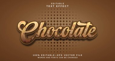 Düzenlenebilir metin biçimi efekti - Çikolata metin biçimi teması.