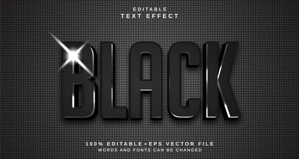 Editable Text Style Effect Black Text Style Theme — Stockfoto
