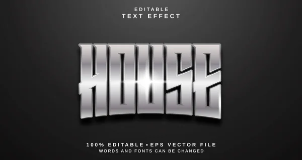 Editable text style effect - House text style theme.