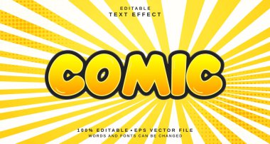 Düzenlenebilir metin biçimi efekti - Çizgi roman biçimi teması.