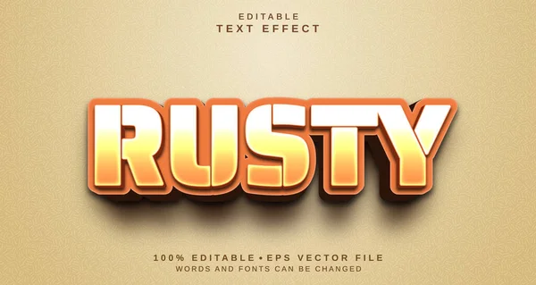 Editable text style effect - Rusty text style theme.